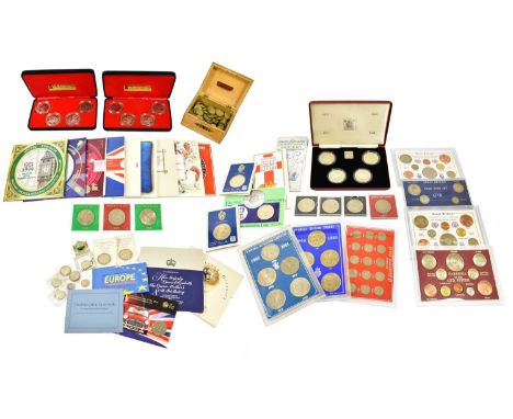 Mixed Silver Proofs, Specimen Sets and Commemorative Coinage, to include: 'The Queen Elizabeth II Collection 1972-1981' silve