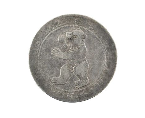 ♦2 x Swiss Cantons, Silver Coins comprising: (1) City of St. Gallen, Thaler 1621 obv. MO:NO:CIVIT:SANGALLENSIS around bear st