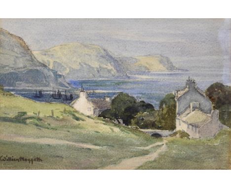 WILLIAM HOGGATT (1879-1961). ISLE OF MAN: SPALDRICK, LOOKING TO THE CALF OF MAN; CASTLETOWN. (d) Two, both signed, the former