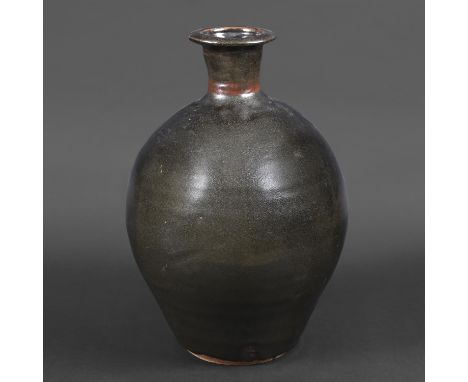 BERNARD LEACH (1887-1979) - LARGE ST IVES STUDIO POTTERY VASE. (d) A large pottery vase with a narrow neck and bulbous body, 