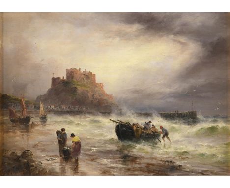 SARAH LOUISE KILPACK (1839-1909). OFF GOREY, JERSEY; GOREY, JERSEY. Two, both signed, each inscribed with title verso, oil on