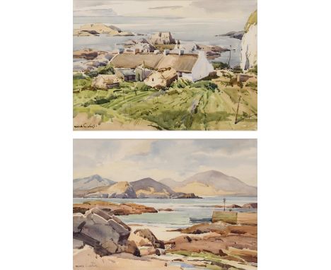 MAURICE CANNING WILKS, ARHA (1910-1984). AT MATON HEAD, CO. DONEGAL; DONEGAL. (d) A pair, both signed, watercolour and pencil
