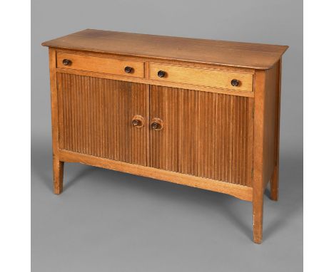 GORDON RUSSELL - COTSWOLD SCHOOL SIDEBOARD. A small sideboard circa 1950-1955 and designed by David Booth, with two large rid