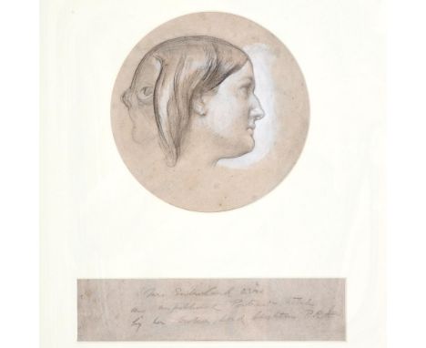FREDERIC, LORD LEIGHTON, PRA (1830-1896). PORTRAIT STUDY OF THE ARTIST'S SISTER, ALEXANDRA, MRS SUTHERLAND ORR (1828-1903). W