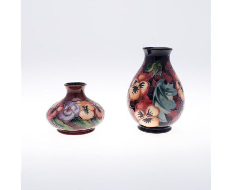 MODERN MOORCROFT VASE - FOREST FEAST, &amp; ANOTHER MOORCROFT VASE. A modern vase in the Forest Feast design, designed by Emm