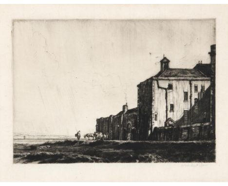 SIR MUIRHEAD BONE (1876-1953). AYR PRISON (Campbell Dodgson 179). (d) Drypoint, 1905, a signed proof (one of 41 impressions),