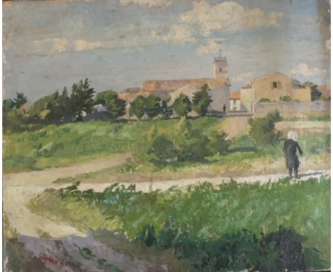 STEPHEN BONE (1904-1958). BOIS EN RE. (d) Signed, also signed and inscribed verso, oil on board, 51 x 61cm.;, with an Estuary
