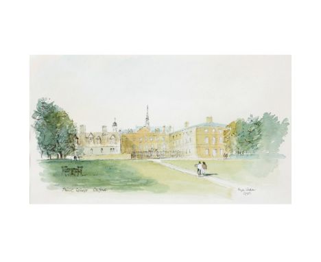 SIR HUGH CASSON, CH, PRA (1910-1999). TRINITY COLLEGE, OXFORD. (d) Signed, inscribed with title and dated 1990, watercolour w