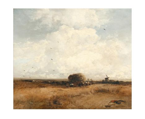 JAMES WEBB (1825-1895). HARTING, SUSSEX. Signed, dated 86 and inscribed with title, also inscribed `Harting/Sussex/James Webb