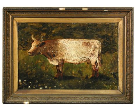 John Linnell (British, 1792-1882)Study of a Shorthorn cow34 x 52cm (13 x 20in) Provenance: Private collection, Warwickshire. 