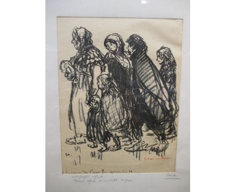 Theophile Alexandre Steinlen (French, 1859-1923), Où est la gare de l'Est ? gare du N. [Nord], 1916, lithograph on Japan pape