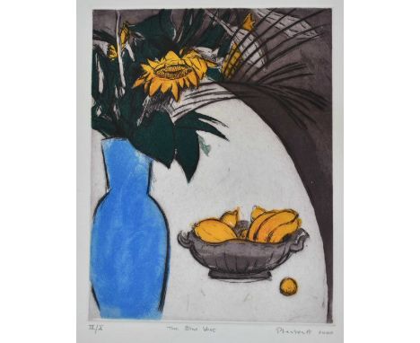 Joseph Plaskett (1918-2014) signed etching - The Blue Vase, dated 2000, III/X, 25cm x 19cm, unframed