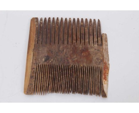 Medieval wooden comb, 9cm long