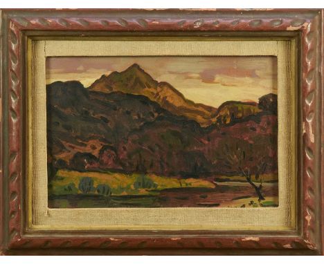*Kyffin Williams (1918-2006) oil on board - Cynicht from The Glaslyn, initialled, titled verso and dated 23.12.47, 21cm x 31c