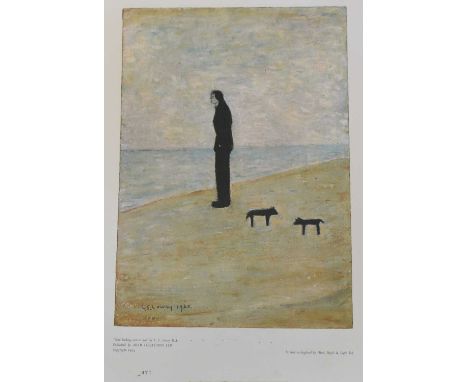 Laurence Stephen Lowry (1887-1976) limited edition colour print - Man looking out to Sea, number 477 from an artists approved