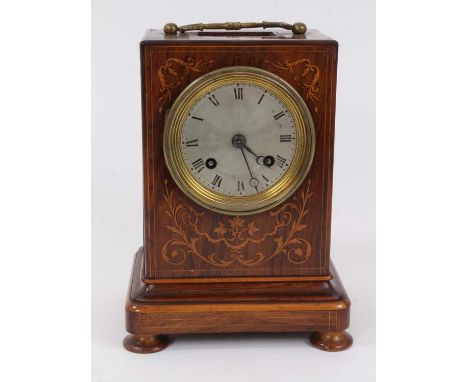 Late 19th century French mantel clock by Henri Marc of Paris, the striking movement with silk suspension pendulum, engine tur