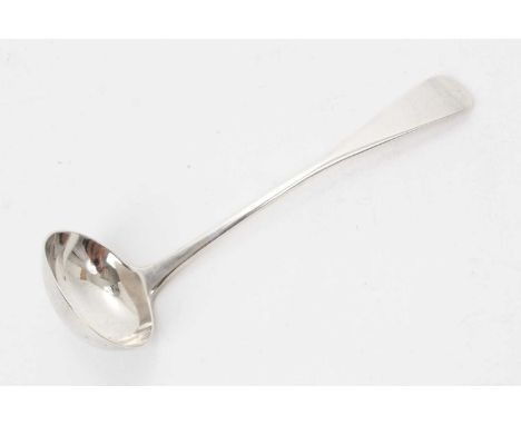 George III Scottish provincial silver Old English pattern sauce ladle (Aberdeen circa 1800) George Booth. 15.5cm overall leng