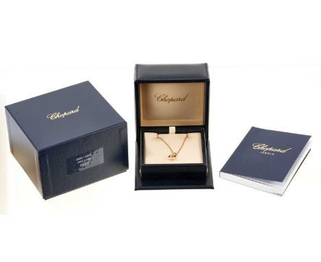 Chopard Happy Diamonds pendant on chain in 18ct yellow gold, the brilliant cut diamond estimated to weigh approximately 0.05c