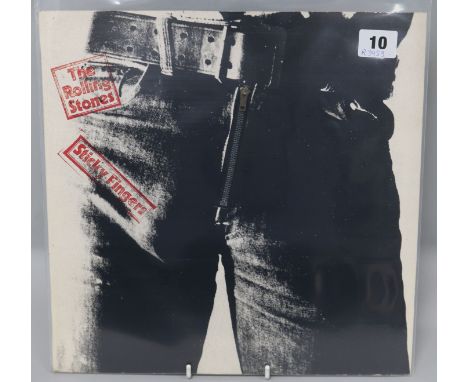 COC59100 - ROLLING STONES - STICKY FINGERS, UK LP, on Rolling Stones label in Andy Warhol zipper sleeve with insert, EX+ - NM