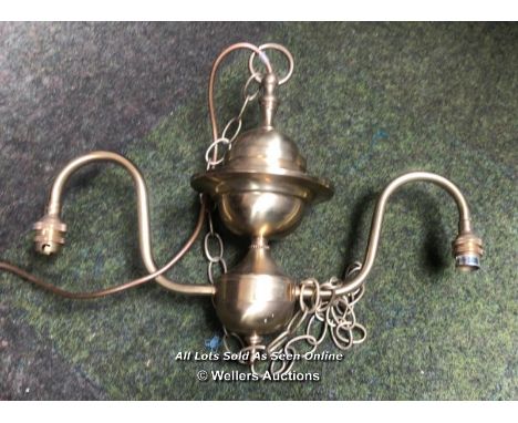 CHRISTOPHER WRAY TWIN HANGING LIGHT FITTING, APPROX. 47CM (W)