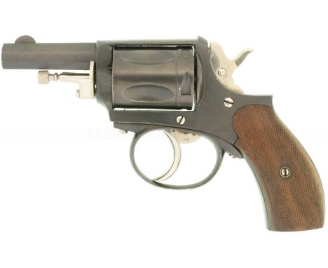 LL 55mm, TL 160mmm, brünierte Ganzstahlwaffe, DA-Abzug. Hammer, Abzug und Ausstosserstange vernickelt. Trommel mit 5 Kammern