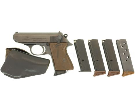  LL 85mm, TL 160mm, hochglanzpolierte brünierte Spannabzugspistole, 1964 wurden lediglich 415 Waffen an die Schweizer Armee g