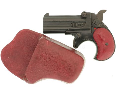  LL 74mm, TL 120mm, geschwärzte Zinkspritzgusswaffe, Laufbündel nach oben aufklappbar, aussenliegender Hammer, Stummelabzug, 