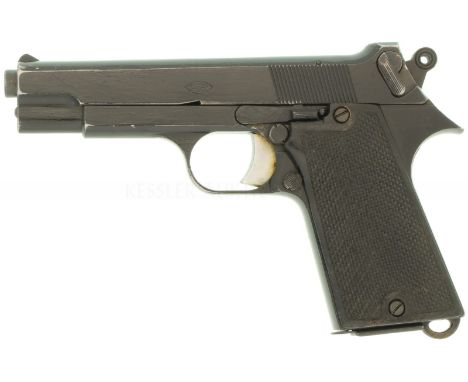  LL 108mm, TL 190mm, schwarz lackierte Ganzstahlwaffe mit SA-Abzug, aussenliegendem Hammer, Sicherungsflügel links am Schlitt