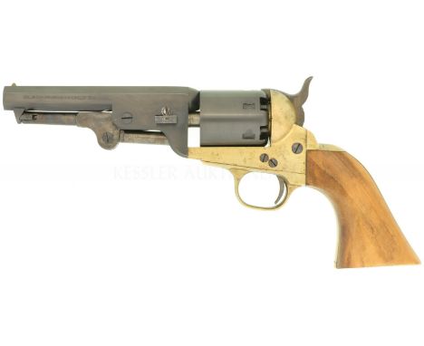  LL 125mm, TL 275mm, Lauf und Trommel brüniert, Rahmen und Griffrahmen aus Messing, SA-Abzug, Hammer, Ladepresse und Abzug bu