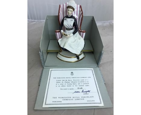 A boxed Royal Worcester figure: Sister, St Thomas' Hospital from the Nursing Sisters Series, by Ruth Raymond Van Ruykevett, N