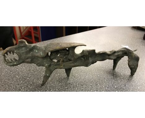 An abstract bronze mythical beast after Picasso