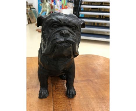 A bronze bulldog