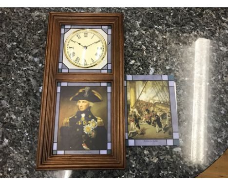 A 'Nelson' clock with three glass panels