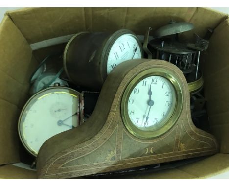 A quantity of clocks and clock spares to inc 19th century examples