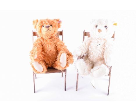 Two modern Steiff collector's teddys, comprising an orange/brown bear with growler box, 661969, 39cm, and 'Sugar', 027017, wi