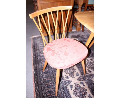 A set of six Ercol model 306 dining chairs with elm panel seats