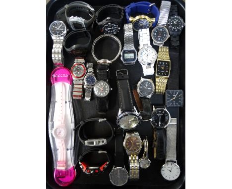 SELECTION OF LADIES AND GENTLEMEN'S WRISTWATCHESincluding Casio, Sekonda, Swatch, Citizen, Emporio Armani, Calvin Klein, Gues