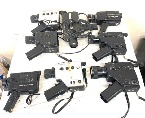 Large selection of vintage cameras and parts to include Cine camera, Grunedig, Naizo 4080, Chino  etc 