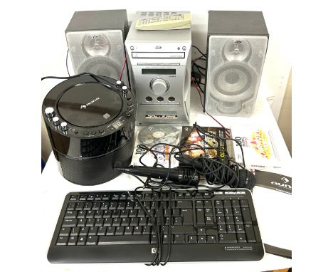 Ultimate zoom karaoke party pack, with instructions, microphones in working order, JVC micro compact disc/ CD player, working