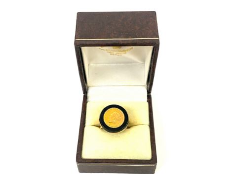 Vintage coin set ring 