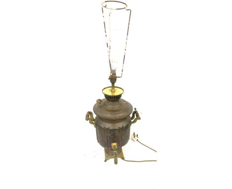 Vintage copper oil lamp, working order