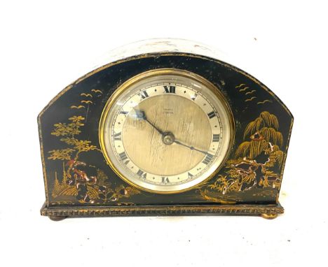 Vintage Tarratt Leicester inlaid mantle clock, untested