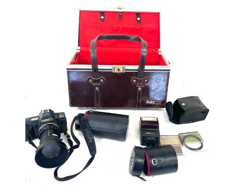 Vintage Canon 277T camera and equipment  to include Sky lite lens in hard carry case 