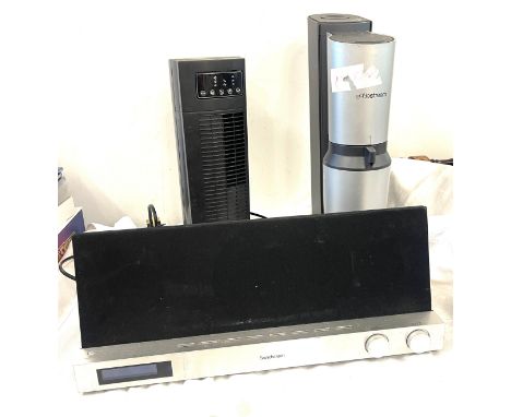 Selection of electrical items includes fan, speaker etc all untested 