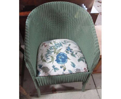 Green Lloyd Loom style chair 