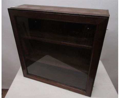 Glass fronted shelf unit, W56.7cm H56.7cm 