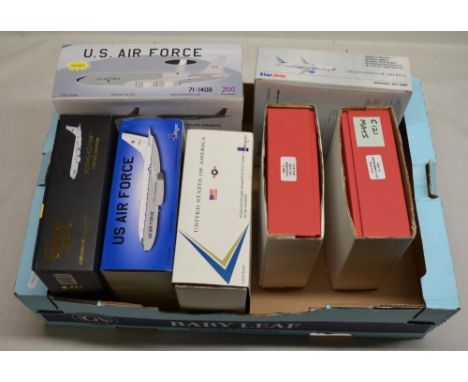 7x 1/200 die-cast models of USAF multi engine aircraft from "WM Models", Inflight, Gemini etc, and one plastic assembled gove