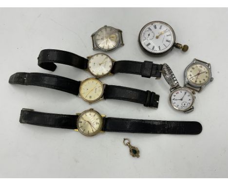 Small selection of watches including a manual wind Rotary gents watch, an Accurist quartz watch a Perona manual wind gents wa