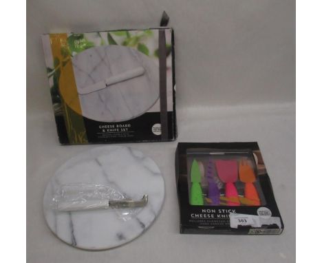 Taylor's Eye Witness cheese board and knife set, non stick chees knife set 