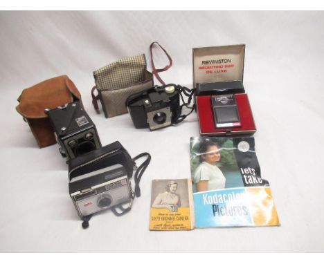 Brownie model E camers, Kodak Instamatic camera , Kodak "Brownie" cresta camera, Remington Selectric 200 De Luxe (4) 